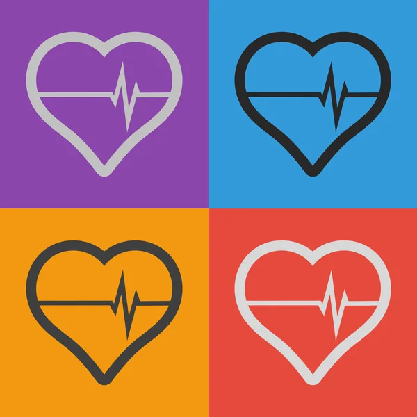 Heart Icon flat design — Stock Vector