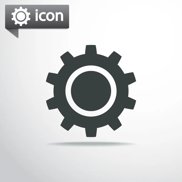 Gear icon. Flat design style — Stock Vector