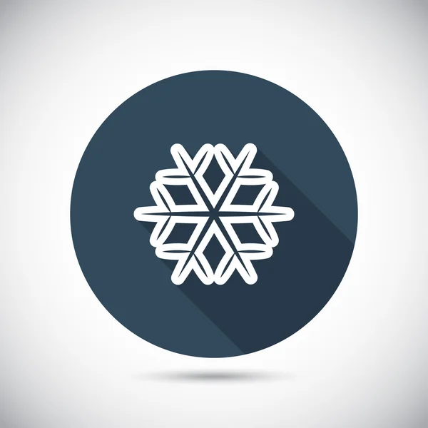 Copo de nieve icono plano — Vector de stock