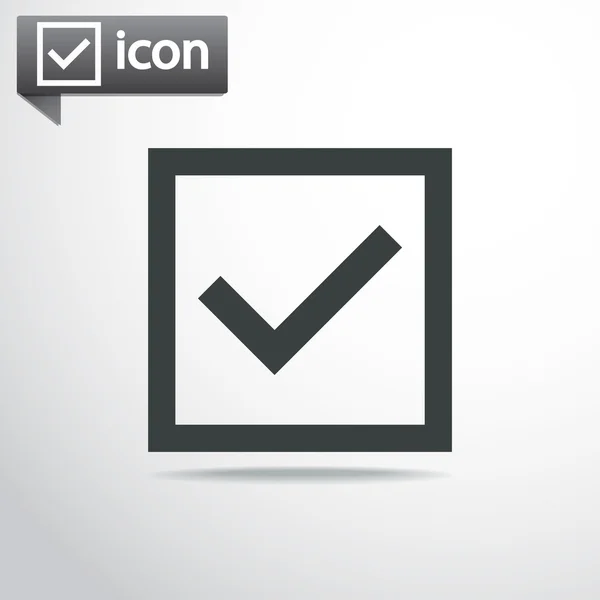 Confirm icon. Flat design style — Stock Vector