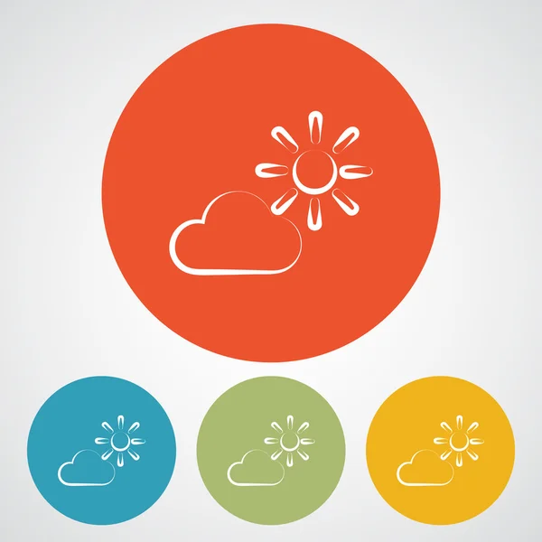 Cloud icon Estilo de diseño plano — Vector de stock