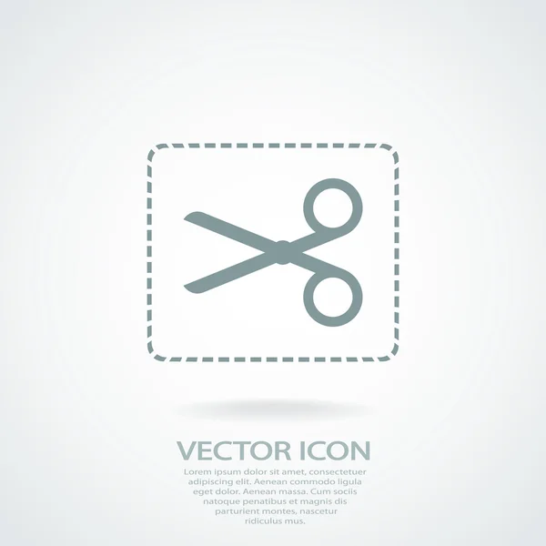 Schaar Plat pictogram — Stockvector