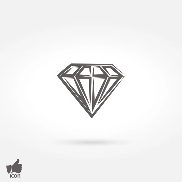 Icône diamant — Image vectorielle