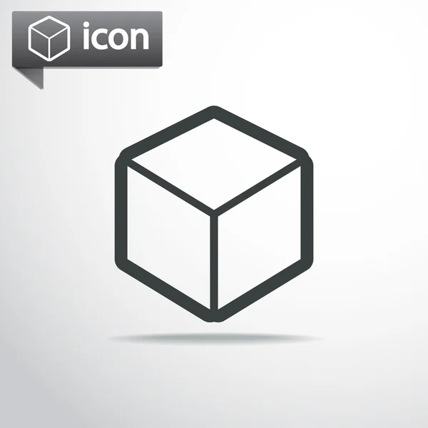 3d cube logo design icon — Stock Vector