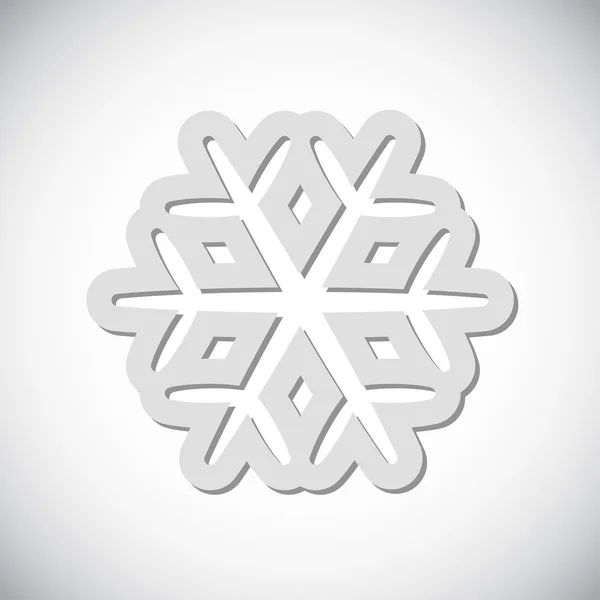 Copo de nieve icono plano — Vector de stock