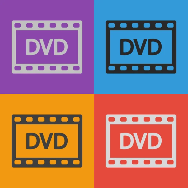 DVD icono de vídeo — Archivo Imágenes Vectoriales