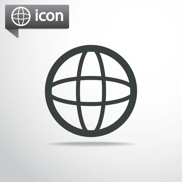 Zeměkoule ikonu plochý design — Stockový vektor