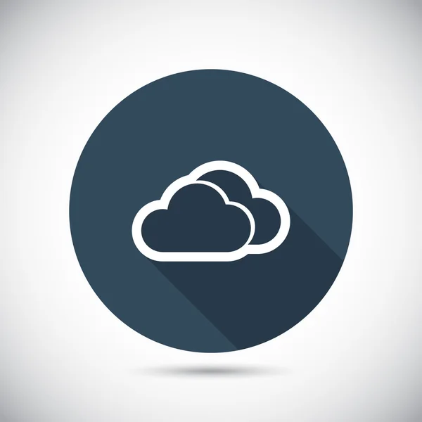 Icône Cloud Style design plat — Image vectorielle