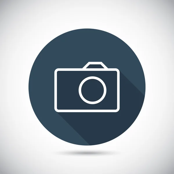 Platte pictogram van de camera — Stockvector