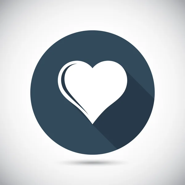 Heart Icon flat design — Stock Vector