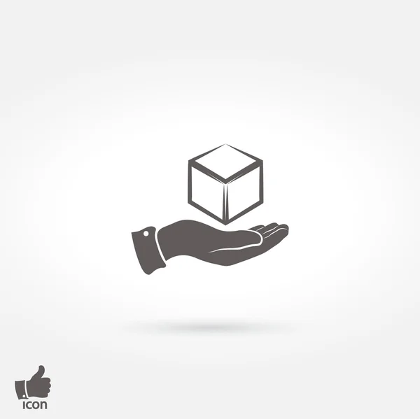 Icono de diseño del logotipo del cubo 3d — Vector de stock