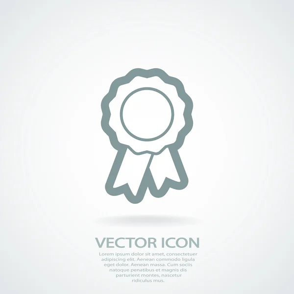 Insignia con cintas icono — Vector de stock