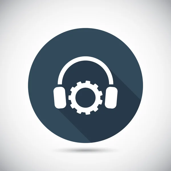 Ilustración icono auriculares — Vector de stock