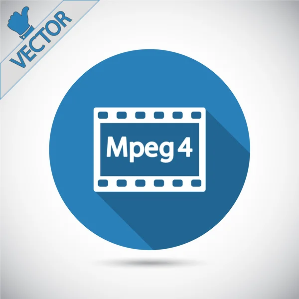 Ikona wideo MPEG 4 — Wektor stockowy