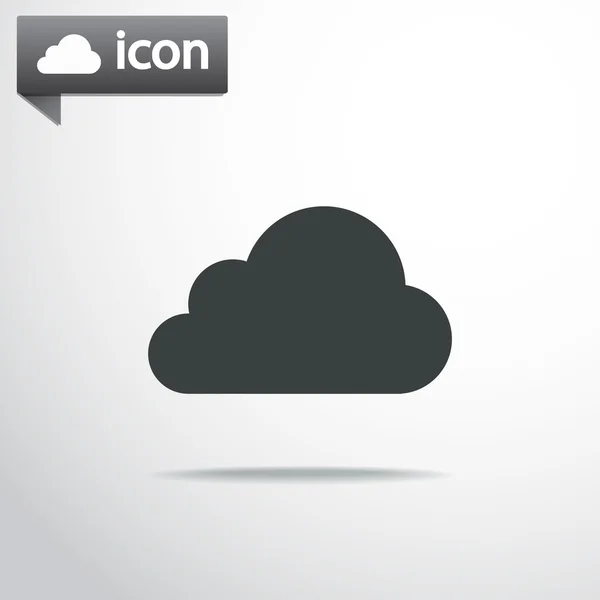 Felhő ikon lapos design stílusban — Stock Vector