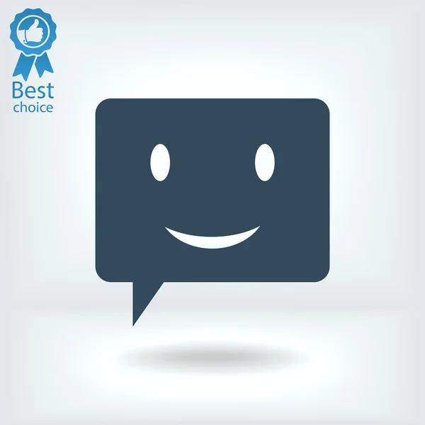 Smile talking bubble icon — Stock Vector