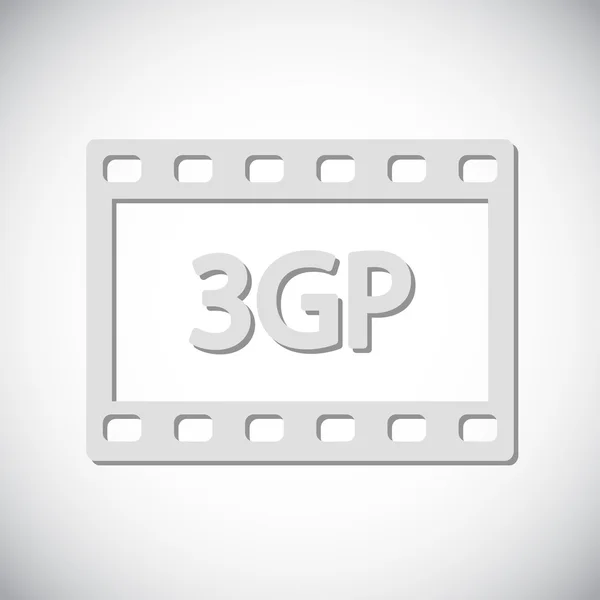 3GP Diseño de icono de vídeo — Archivo Imágenes Vectoriales