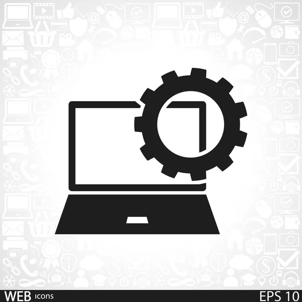 Laptop icon design — Stock Vector