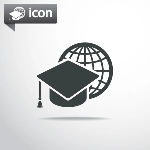 Graduation cap icon — Stock Vector