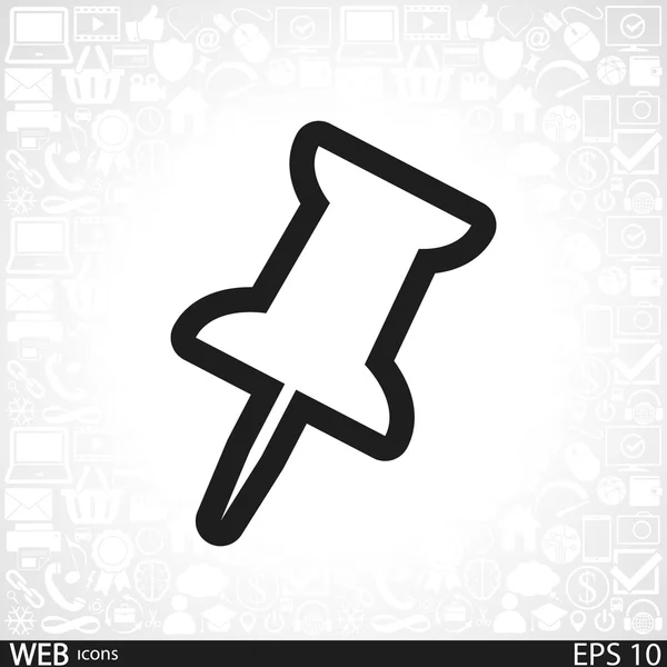 Duwpin pictogram — Stockvector