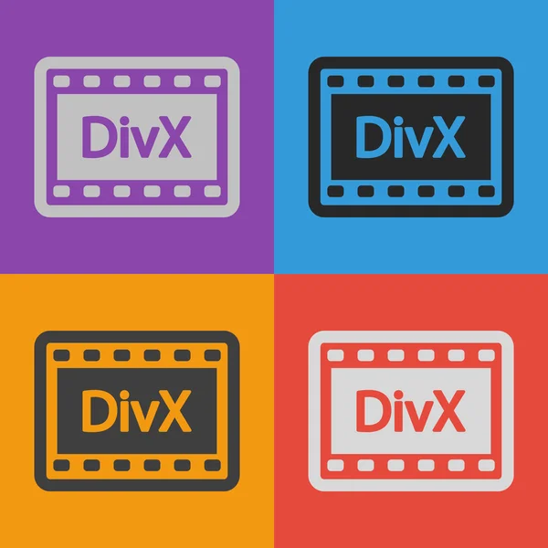 DivX Video ikony designu — Stockový vektor