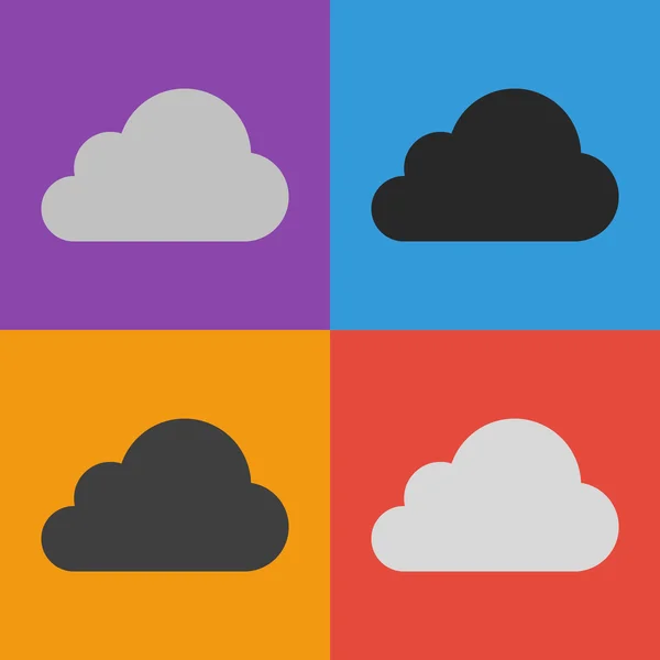 Cloud icon  Flat design style — Stock Vector