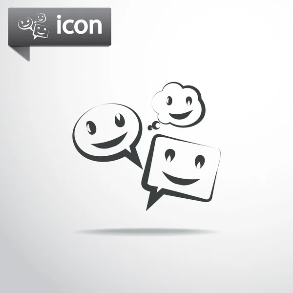 Icono de sonrisa — Vector de stock