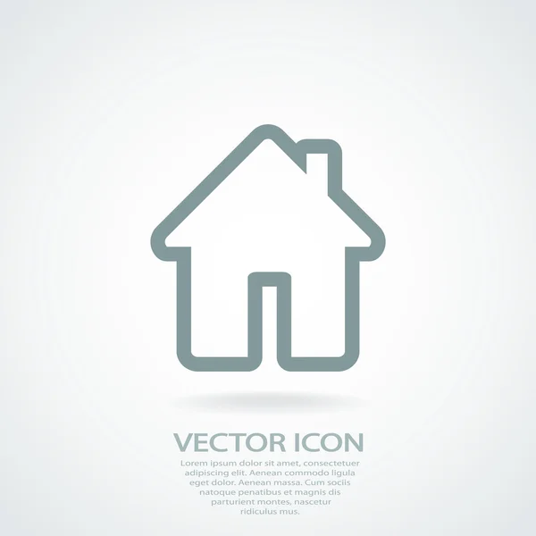 Casa plana icono . — Vector de stock