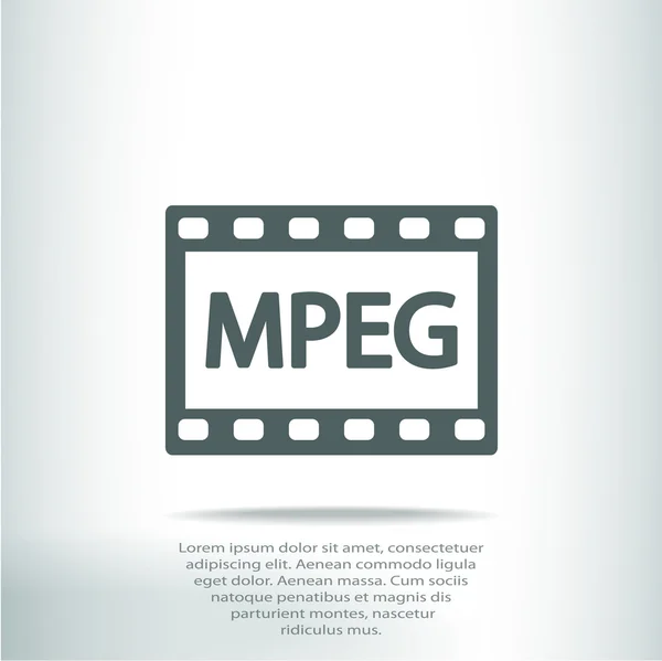 Icona video MPEG — Vettoriale Stock