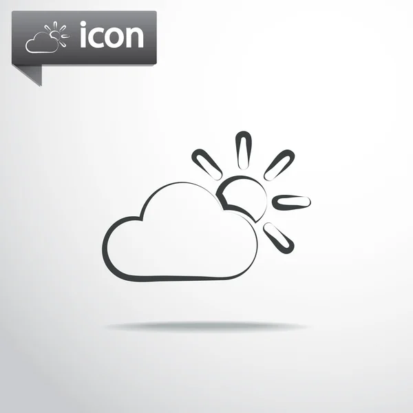 Illustration d'icône web météo — Image vectorielle