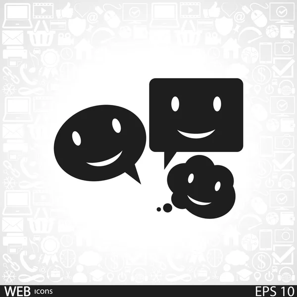 Smile talking bubble icon — Stock Vector