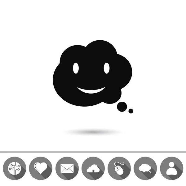 Sonrisa hablando icono de la burbuja — Vector de stock