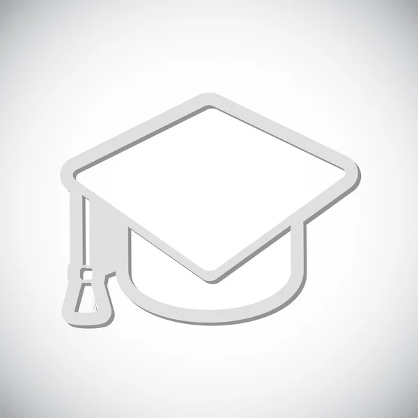 Graduatie cap pictogram — Stockvector