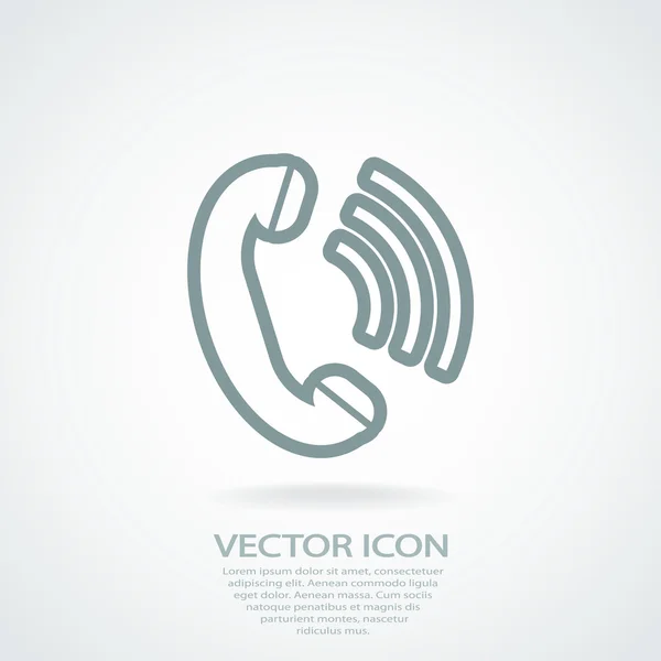 Teléfono, icono plano — Vector de stock