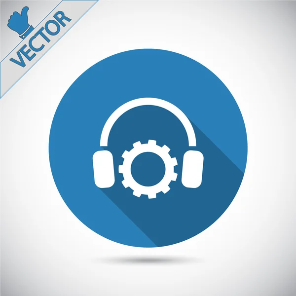 Headphones icon illustration — Stock Vector