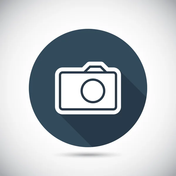 Platte pictogram van de camera — Stockvector