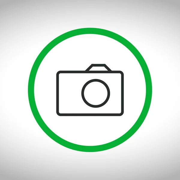 Platte pictogram van de camera — Stockvector