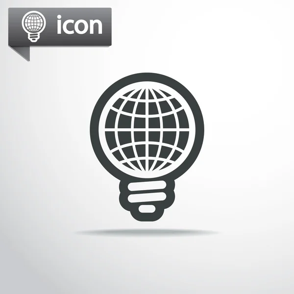 Icono de bombilla global — Vector de stock