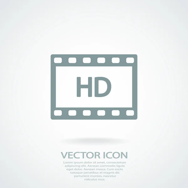 Icône de la vidéo HD — Image vectorielle