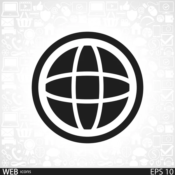 Globe Icona Design piatto — Vettoriale Stock