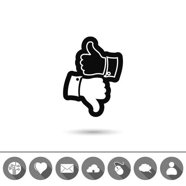 Pulgar hacia arriba iconos — Vector de stock