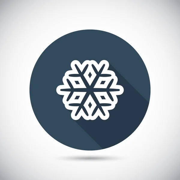 Copo de nieve icono plano — Vector de stock