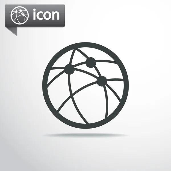 Global technology or social network icon — Stockový vektor