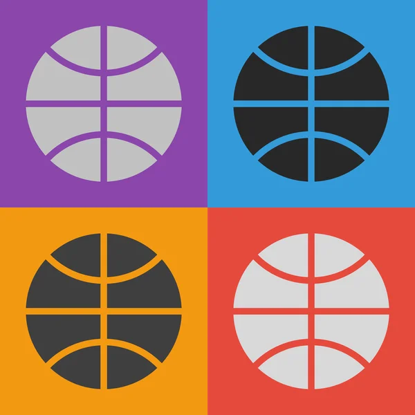 Ensemble d'icône de ballon de basket — Image vectorielle