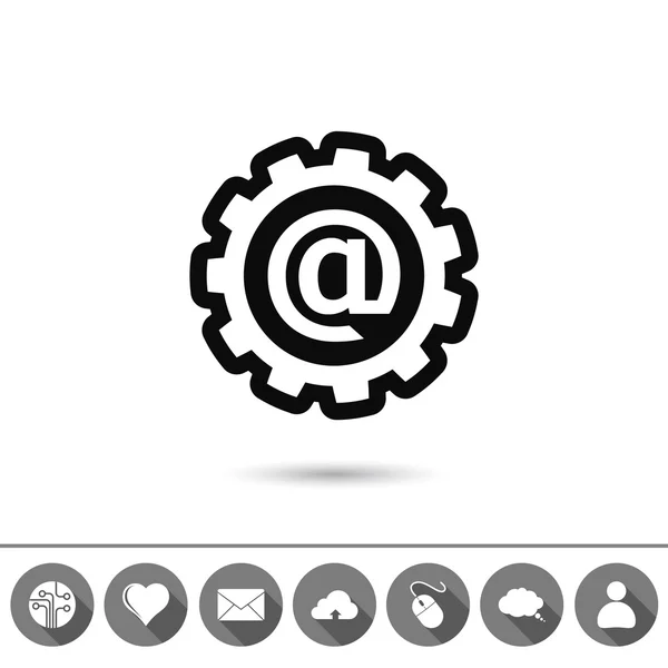 Icono de Internet por correo electrónico — Vector de stock