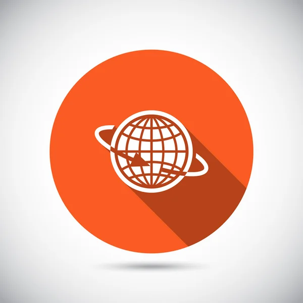 Globe Icon Flat  design — Stock Vector