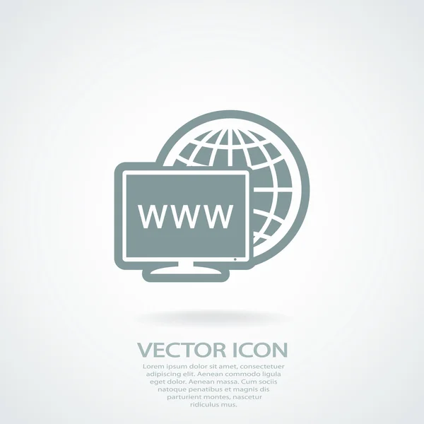 Diseño del icono del monitor — Vector de stock