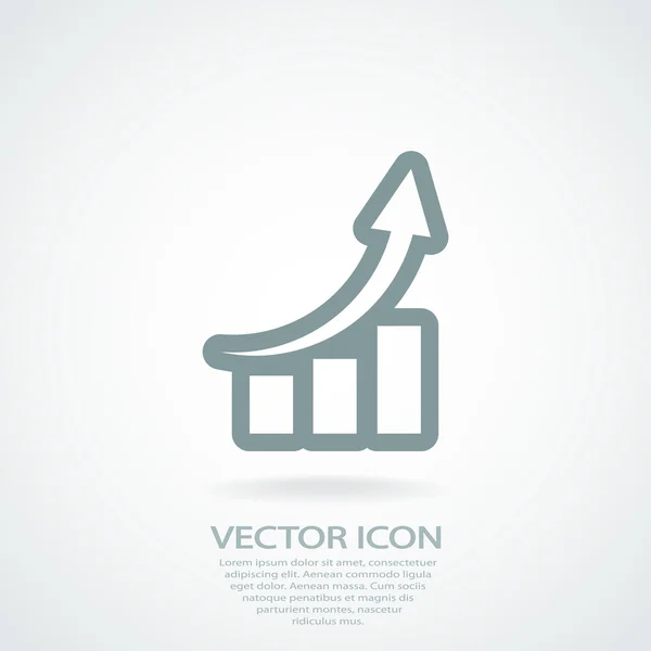 Icona del grafico — Vettoriale Stock