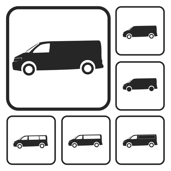 Ensemble d'icône plate camion — Image vectorielle