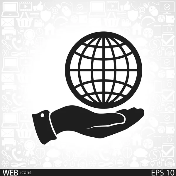 Globe Icon Flat  design — Stock Vector